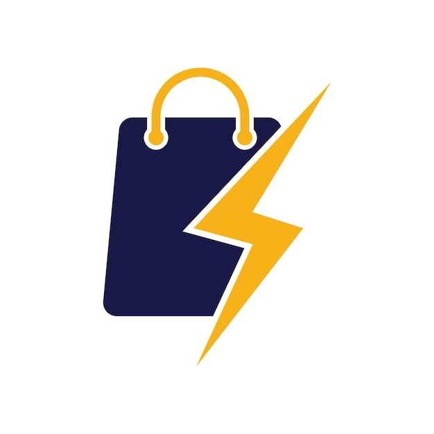 Thunder Shop Logo ontwerp vector Electric Shop of Fast Shop Logo