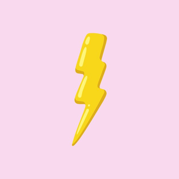 thunder strom vector set weather illustration cute simple fun modern simple