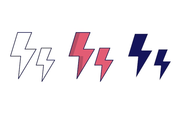 Thunder vector icon