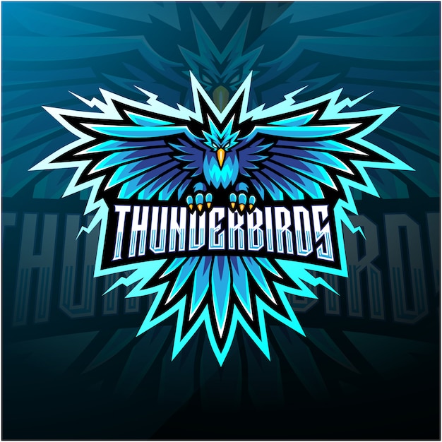 Thunder vogels esport mascotte logo