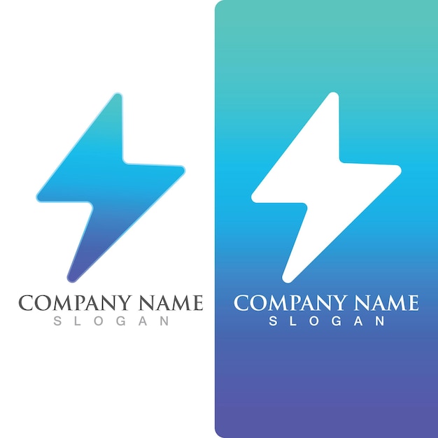 Логотип вспышки энергии молнии и вектор символов