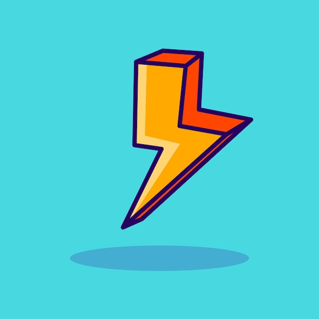 Thunderbolt icon illustration