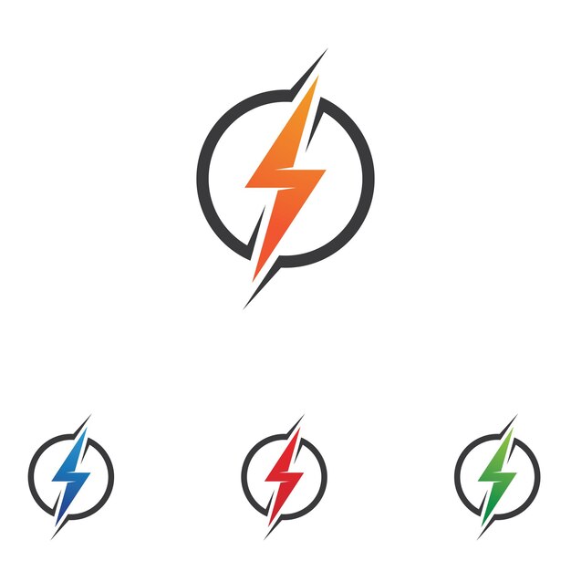 Logo thunderbolt e vettore di simboli