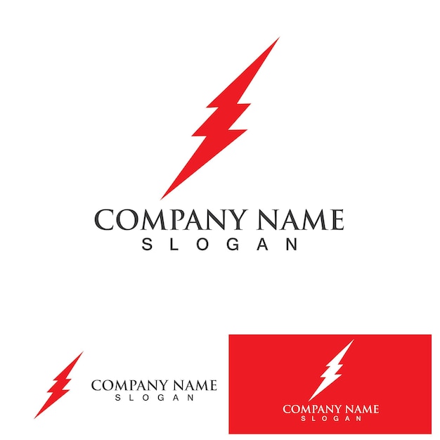 Thunderbolt logo and symbol vector