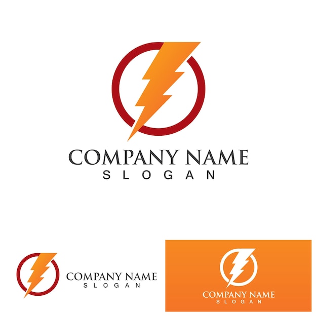 Thunderbolt logo and symbol vector