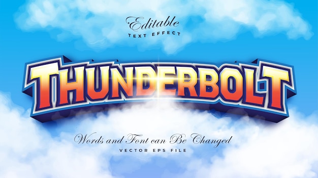 Thunderbolt-teksteffect - bewerkbaar mockup-teksteffect