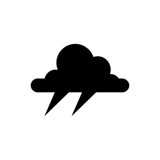 Vector thunderstorm icon eenvoudige vector illustratie