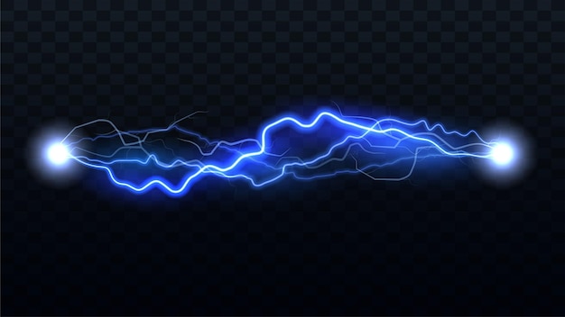 Thunderstorm and lightning Magic electricity lighting effects Realistic design element Vector Ill