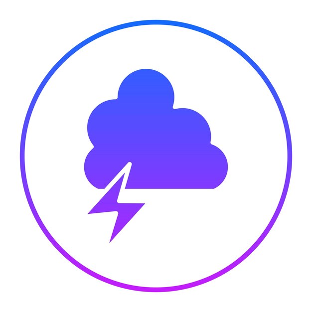 雷嵐のベクトルイラスト