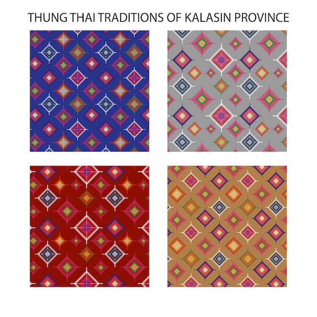 Vector thung thai tradities van de provincie kalasin