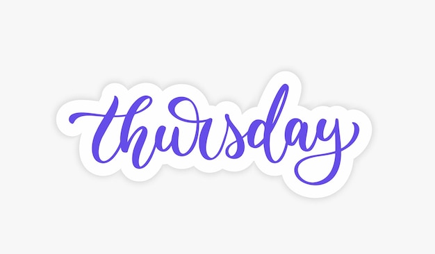 Thursday hand lettering