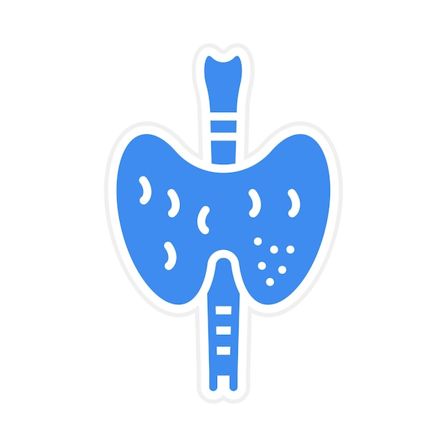 Vettore immagine vettoriale dell'icona della tiroide può essere utilizzata per l'anatomia umana