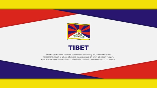 Tibet Flag Abstract Background Design Template Tibet Independence Day Banner Cartoon Vector Illustration Tibet Vector