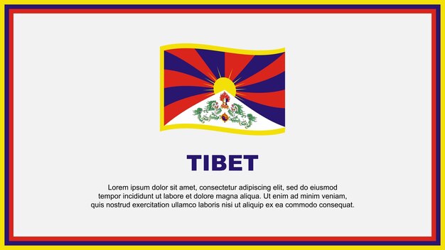 Bandiera tibet abstract background design template tibet independence day banner social media vector illustration tibet banner tibet