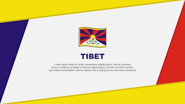 Tibet Vlag Abstracte Achtergrond Ontwerpsjabloon Tibet Onafhankelijkheidsdag Banner Cartoon Vector Illustratie Tibet Banner