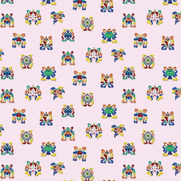 Tibetan Seamless Pattern Illustration