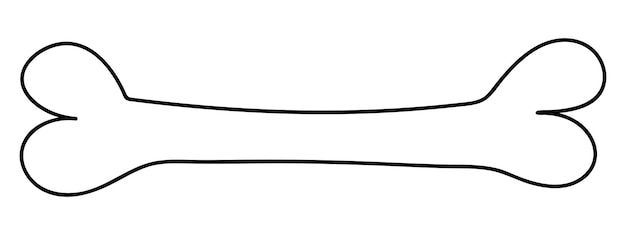 경골. 골격의 필수적인 부분입니다. 스케치. 할로윈 기호입니다. 낙서 스타일