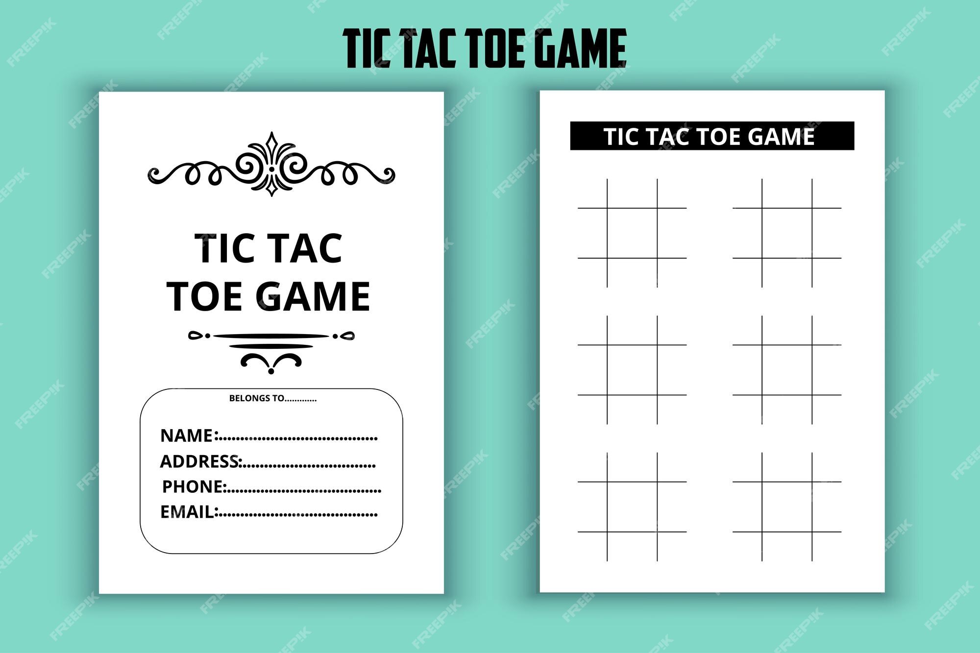 Tic Tac Toe Game Book KDP Interior