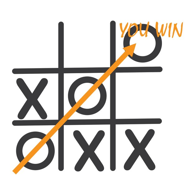Tic Tac Toe Game Vector illustration icon template design