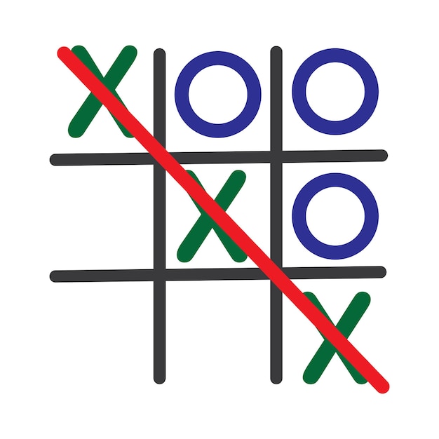 Vector tic tac toe game vector illustration icon template design