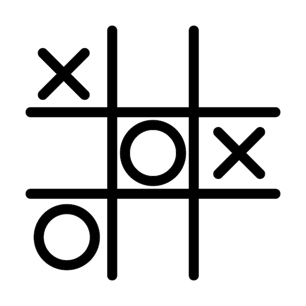 Tic tac toe game elements Royalty Free Vector Image