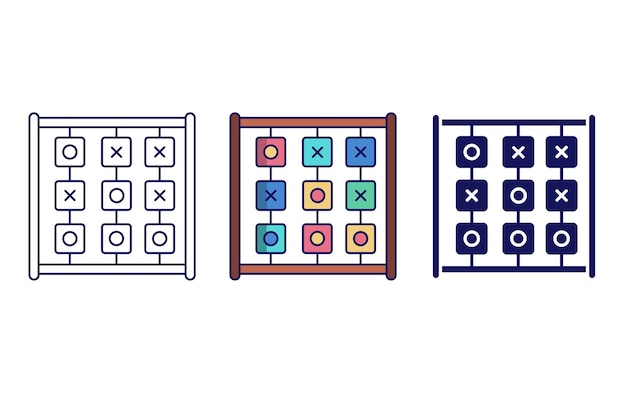 Vettore icona di vettore di tic tac toe