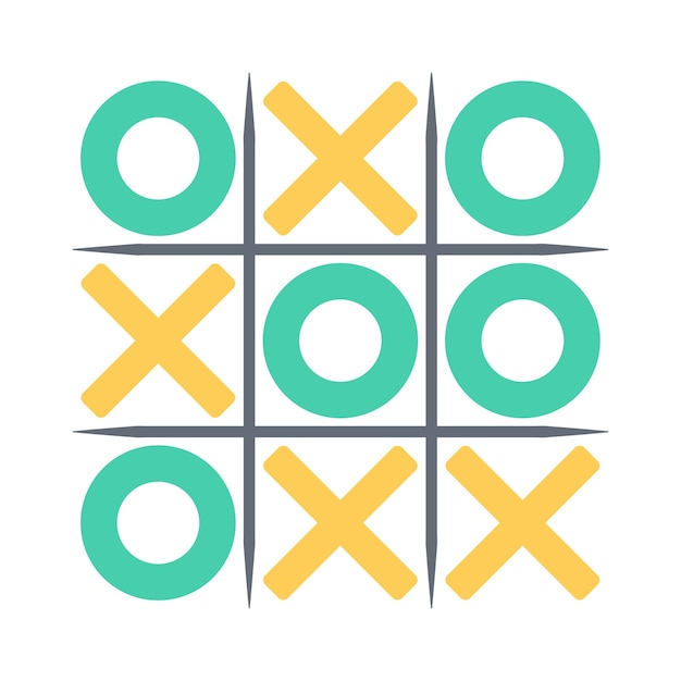 Linha Branca Tic Tac Toe Jogo Ícone Isolado No Fundo Preto. Vector Royalty  Free SVG, Cliparts, Vetores, e Ilustrações Stock. Image 158138170