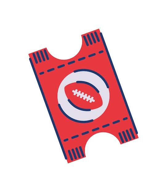 Vector ticket american football icon isolated