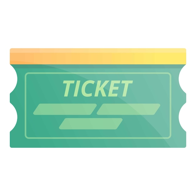 Vector ticket icon cartoon of ticket vector icon for web design isolated on white background