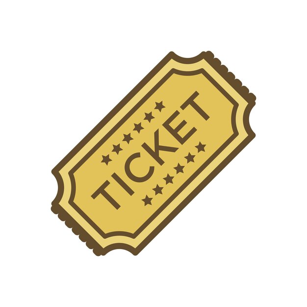 ticket icon design vector template