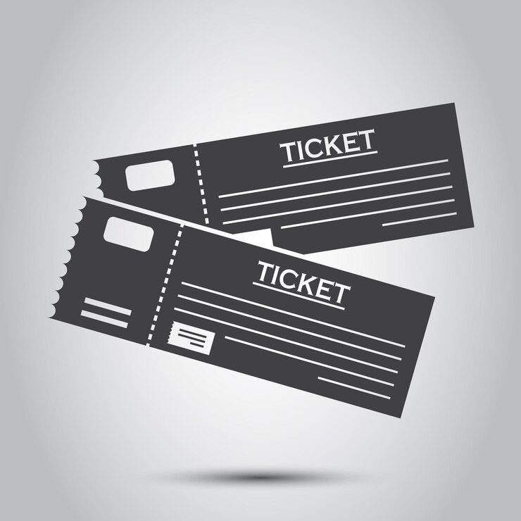 Vector ticket icon in flat style coupon vector illustration on isolated background admit one sign business concept