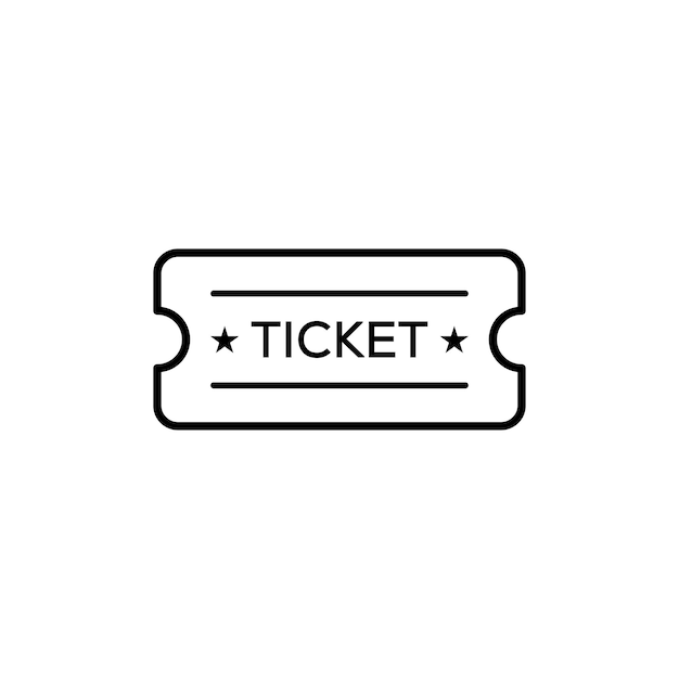 Ticket Icon Vector Design Template