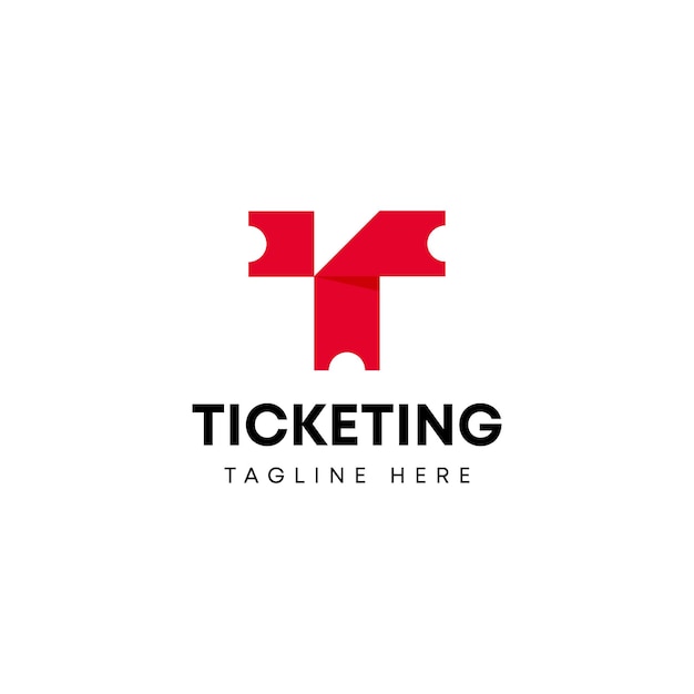 Ticket logo sjabloon vector