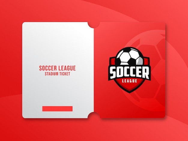 Vector ticket template design for soccer match