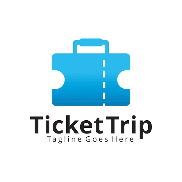 Ticket Trip logo design template