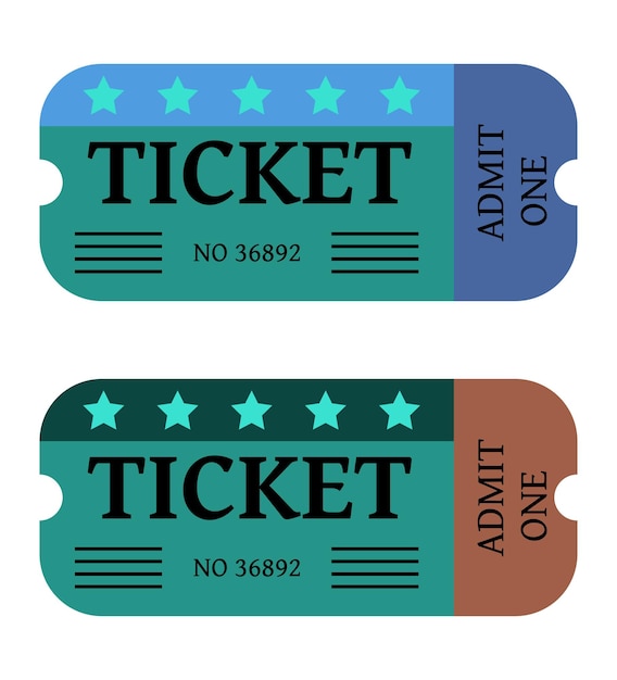 Ticket vector Entrance ticket Cinema theater ticket