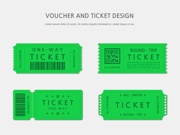 Ticket or voucher template design