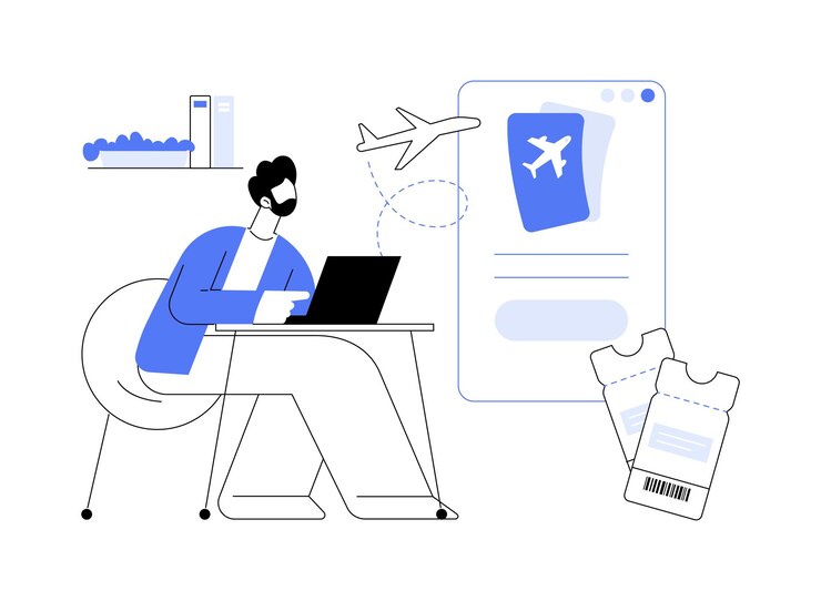 Ticketing software isolated cartoon vector illustrations