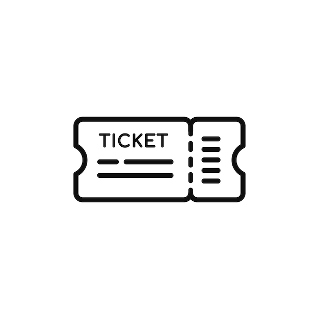 Vector tickets free entertainment icon vector illustration