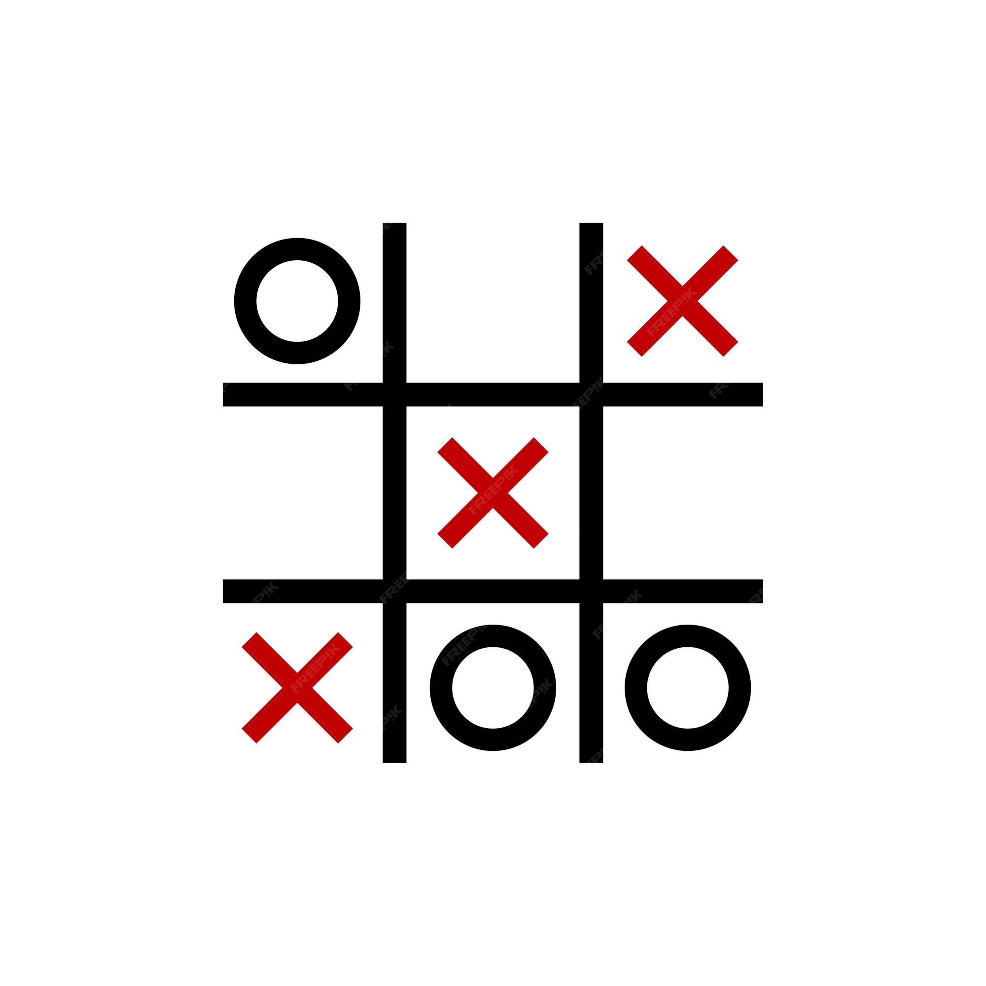 Tic tac toe Game. Business Strategy line art concept. Vector