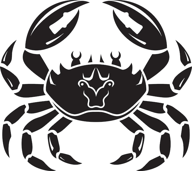 Tidal Trooper Crab Emblem Vector Seaside Sovereignty Vector Crab