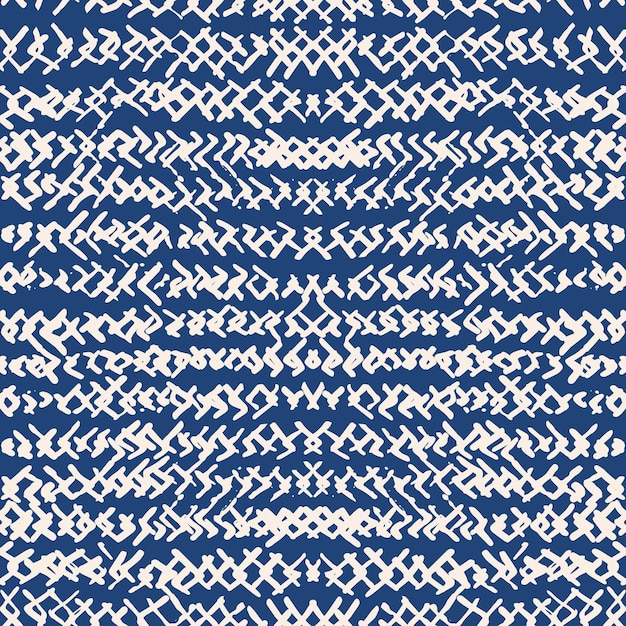 Vector tie dye indigo seamless pattern.