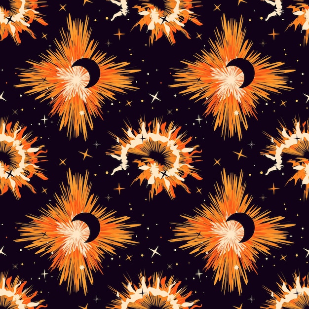 Tie dye retro seamless pattern 60s vibes hippie style Vintage texture with shibori print