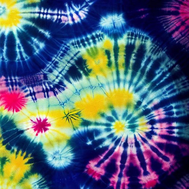 Vector a tie dye shirt with a pattern of different colors.