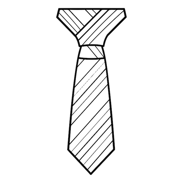 Vector tie icon outline illustration of tie vector icon for web