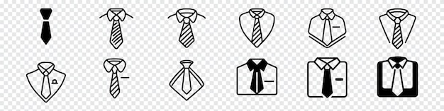 Tie Icon in trendy flat style