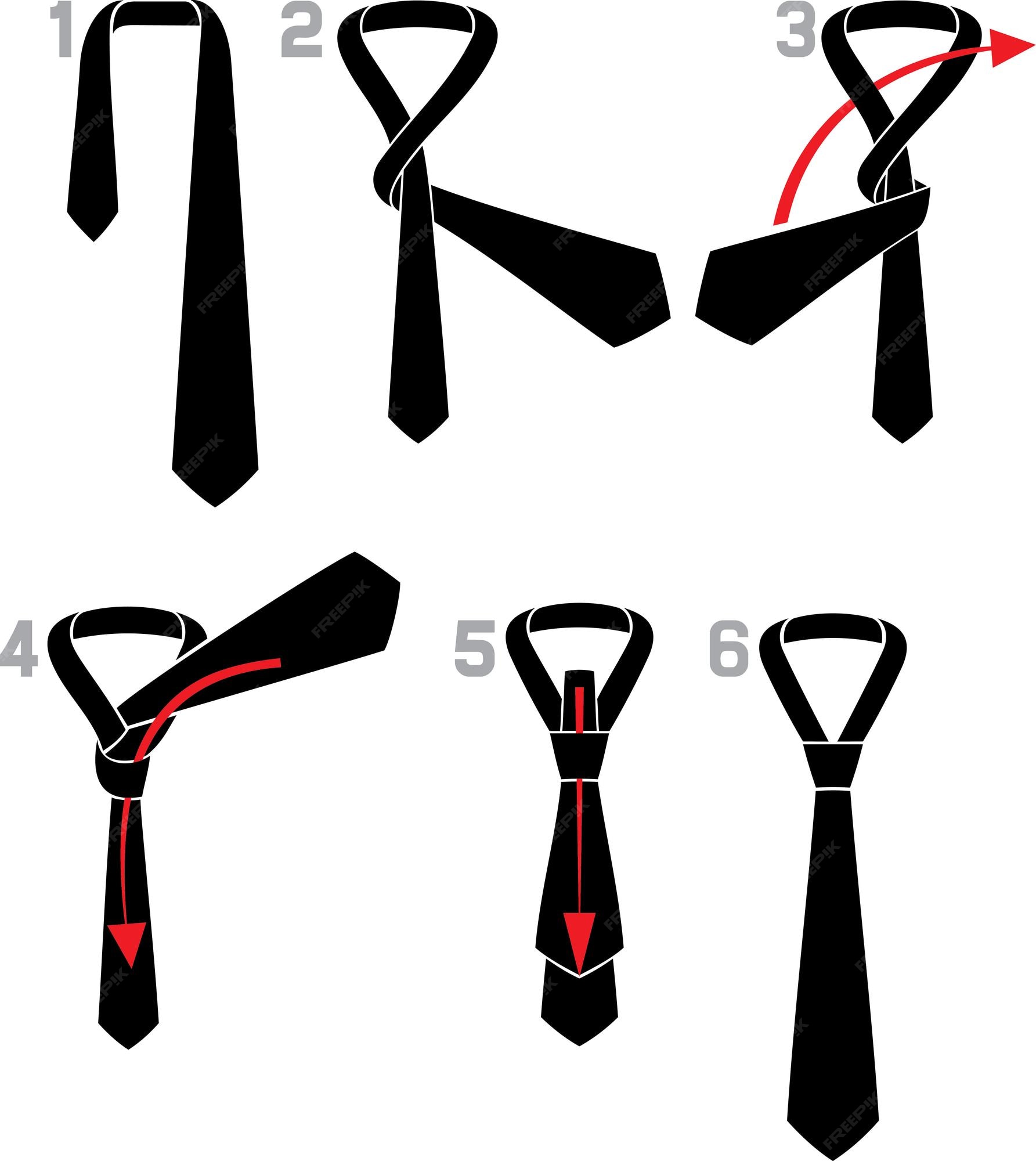 Premium Vector | Tie and knot instructions
