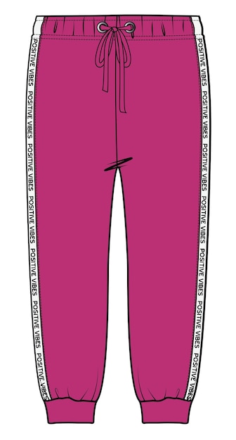 Tieners en meisjes onderkleding joggers en broeken vector illustratie