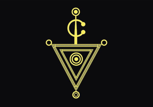 Символ тифинага, вектор рисунка амазигов, украшения из Северной Африки, драгоценности амазигов.