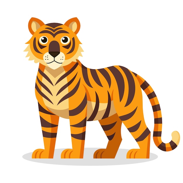 Tiger Animal flat vector illustration